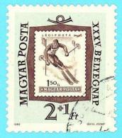 Hungria. Hungary. 1962. Michel 1870. Stamp Day. MABEOSZ. Skiing - Gebruikt
