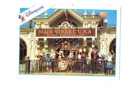 Cpm - Disney > Disneyland Paris - Main Street Station U.S.A. Euro - MICKEY DONALD DINGO MINNIE Lapin Alice Renard - Disneyland