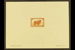 SAMPLE DIE PROOF 1951 Helio-Vaugirard Printer's Sample Imperf Die Proof Of The 1936 30c Merino Sheep Issue (Scott 442, S - Otros & Sin Clasificación
