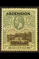 1922 2d Black And Grey Ovptd "Ascension", Variety "Blot On Scroll", SG 4b, Very Fine Mint. Lightly Toned Gum. For More I - Ascensión