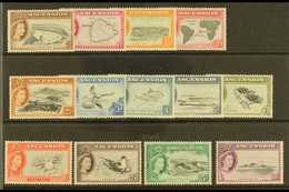 1956 Complete Definitive Set, SG 57/69, Never Hinged Mint (13 Stamps) For More Images, Please Visit Http://www.sandafayr - Ascension