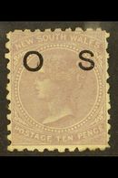 NEW SOUTH WALES OFFICIAL 1880 10d Lilac Perf 10, SG O18ac, Fine Mint Part OG. For More Images, Please Visit Http://www.s - Sonstige & Ohne Zuordnung