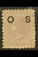 NEW SOUTH WALES OFFICIAL 1880 10d Lilac Perf 10, SG O18ac, Fine Mint Part OG. For More Images, Please Visit Http://www.s - Andere & Zonder Classificatie