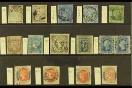 NEW SOUTH WALES 1850-1860 ATTRACTIVE FINE USED SELECTION On A Stock Card, All Different, Inc 1850 2d Plate II Worn Impre - Sonstige & Ohne Zuordnung
