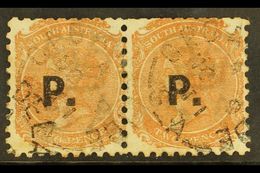 SOUTH AUSTRALIA DEPARTMENTAL STAMPS 2d Orange-red Horizontal Pair With "P." (Police) Overprint In Black, Used With Neat  - Altri & Non Classificati