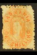 TASMANIA 1871-91 1s Orange-red With DOUBLE PERFORATION At Top, SG 141 Var, Mint, Disturbed Gum, Small Faults & Some Ligh - Andere & Zonder Classificatie