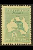 1915-27 1s Blue-green, Die IIB, Third Watermark, VARIETY "1" For First "I" In "SHILLING," Brusden White 33(4)l, Fine Min - Altri & Non Classificati