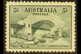 1932 5s Blue- Green Sydney Harbour Bridge, SG 143, Very Fine Mint. For More Images, Please Visit Http://www.sandafayre.c - Other & Unclassified