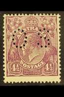 OFFICIAL 1926-30 4½d Violet Head Perf 13½x12½ Punctured "OS", SG O109, Fine Mint Only Very Lightly Hinged, Centered To T - Sonstige & Ohne Zuordnung