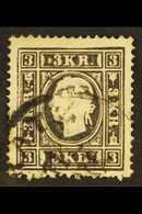 1858-9 3k Black, Type II, Mi 11 II, Used With C.d.s. Postmark. For More Images, Please Visit Http://www.sandafayre.com/i - Autres & Non Classés
