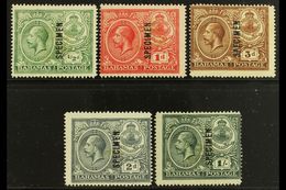 1920 Peace Complete Set With "SPECIMEN" Overprints, SG 106s/10s, Mint, 1s With A Few Small Light Spots Not Detracting. ( - Sonstige & Ohne Zuordnung