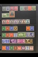 1933 - 1961 FINE MINT COLLECTION On Stock Pages, ALL DIFFERENT, Inc 1933-37 To 12a, 1934-37 To 4a Inc 2a Small Die, 1938 - Bahrain (...-1965)