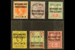 1897 SPECIMENS Set To 6d (less ½d Blue Green) Opt'd "Specimen", SG 59s/65s (less 60s), Very Fine Mint. (6 Stamps) For Mo - Sonstige & Ohne Zuordnung