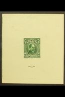 1928 IMPERF DIE PROOF For The 10c President Siles Issue (Scott 190, SG 222) Printed In Green On Ungummed Thin Paper With - Bolivien