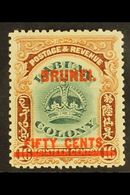 1906 50c On 16c Green & Brown Overprint, SG 21, Fine Mint, Fresh. For More Images, Please Visit Http://www.sandafayre.co - Brunei (...-1984)