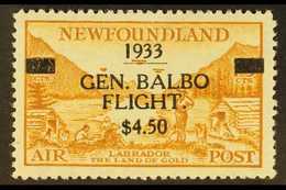 1933 $4.50 On 75c Yellow- Brown Balbo Flight, SG 235, Never Hinged Mint. For More Images, Please Visit Http://www.sandaf - Other & Unclassified