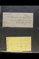1841-1873 PAID RATE MAIL. An Interesting Collection Of Stampless Entire Letters & Covers Bearing Various Straight-line " - Sonstige & Ohne Zuordnung