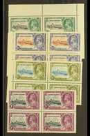 1935 Silver Jubilee Complete Set, SG 108/111, As Never Hinged Mint BLOCKS OF FOUR, The Gum Slightly Toned. (4 Blocks, 16 - Caimán (Islas)