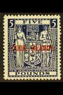 1954 £5 Indigo- Blue Wmk Inverted, SG 136w, Never Hinged Mint. For More Images, Please Visit Http://www.sandafayre.com/i - Cookeilanden