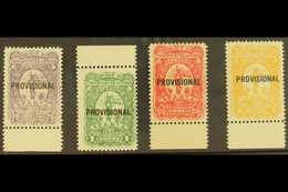 SCADTA UNISSUED STAMPS 1928 75c Lilac, 150c Green, 1s Red & 3s Yellow With "PROVISIONAL" Overprints, Never Hinged Mint M - Ecuador