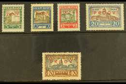 1927 Liberation Fund - Views On Vertically Laid Paper Complete Set With "PROOV" (proof) Overprints (Michel 63/67, SG 62/ - Estland