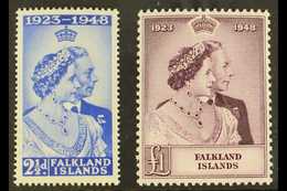 1948 Royal Silver Wedding Set, SG 166/67, Very Fine Mint (2 Stamps) For More Images, Please Visit Http://www.sandafayre. - Islas Malvinas