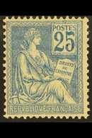 1900-01 25c Blue Mouchon Type I (Yvert 115, SG 298), Never Hinged Mint, Fresh. For More Images, Please Visit Http://www. - Autres & Non Classés