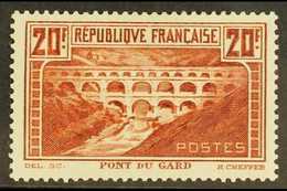1929-31 20f Chaudron "Pont Du Gard" Type I, Yvert 262A, Very Fine Mint. For More Images, Please Visit Http://www.sandafa - Sonstige & Ohne Zuordnung