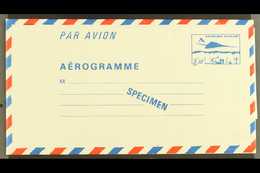 1982 3.10f Concorde SPECIMEN Aerogramme Special Printing For Cours D'Instruction (post Office Training Schools) Printed  - Altri & Non Classificati