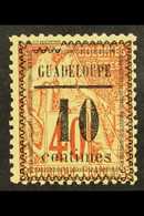 GUADELOUPE 1889 10c On 40c Red On Yellow Type VII Overprint, Maury 7 VII, Very Fine Mint, Fresh. For More Images, Please - Other & Unclassified