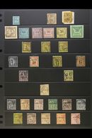 GUADELOUPE 1879-1891 VALUABLE USED "OLD TIME" COLLECTION On A Stock Page. Includes 1879 15c Black On Blue Postage Due, 1 - Sonstige & Ohne Zuordnung