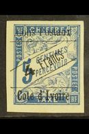 IVORY COAST PARCEL POST 1904 4f On 5c Bright Blue Overprint (Yvert 16, SG P35), Fine Mint, Four Large Margins, Very Fres - Altri & Non Classificati