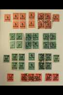 1923 PROVISIONAL ISSUES OF THE HIGH INFLATION PERIOD. FINE MINT & USED COLLECTION On Leaves With Many Multiples, Include - Autres & Non Classés