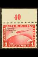 1933 1m Carmine Air Chicago World Exhibition Flight Of Graf Zeppelin Overprint (Michel 496, SG 510), Never Hinged Mint U - Otros & Sin Clasificación