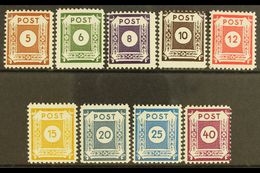 EAST SAXONY  - COSWIG 1945 Numeral Definitive Set, Perf 11, Mi 42DII/50DII, Very Fine NHM. (9 Stamps)  For More Images,  - Autres & Non Classés