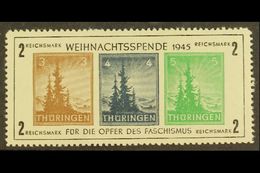 THURINGIA 1945 Christmas (Anti Fascism) Min Sheet, Plate V, Mi Bl1xa IV, Superb MHN. For More Images, Please Visit Http: - Sonstige & Ohne Zuordnung