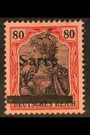 1920 80pf Black & Bright Carmine On Carmine "Sarre" Overprint Type III With "S" OBEN ABGESCHLIFFEN Variety, Michel 16 II - Andere & Zonder Classificatie