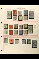 1903-1911 USED COLLECTION In Hingeless Mounts On A Page, ALL DIFFERENT, Inc 1903 Set To 2s & 8s (light Wrinkles), 1904-0 - Gibraltar