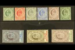 1906-11 Complete Set, SG 66/74, Very Fine Mint. (9) For More Images, Please Visit Http://www.sandafayre.com/itemdetails. - Gibilterra