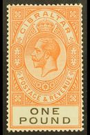 1925-32 £1 Red-orange And Black, SG 107, Fine Fresh Mint. For More Images, Please Visit Http://www.sandafayre.com/itemde - Gibraltar