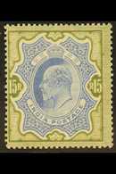 1902-11 15r Blue & Olive Brown, SG 146, Very Fine Mint For More Images, Please Visit Http://www.sandafayre.com/itemdetai - Other & Unclassified