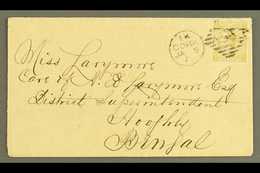 1871 COVER FROM CORK TO BENGAL 1871 (5 Jan) Cover To Hooghly, Bengal, Bearing GB 1867 9d Straw Plate 4, SG 110, Tied By  - Autres & Non Classés