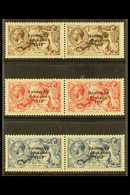 1925-28 Seahorse WIDE + NARROW DATE PAIRS Set Complete, SG 83a/85a, Never Hinged Mint, The 2s6d Perfect, The 5s With 4 T - Altri & Non Classificati