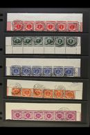 1940-69 POSTAGE DUE 1d, 2d, 3d, 8d And 10d, Each In An Attractive Upper Or Lower (2d) Sheet Marginal Horizontal Strip Of - Autres & Non Classés
