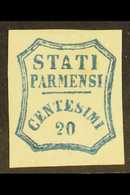 PARMA 20c Blue, Provisional Govt, Sass 15, 2nd Printing, Sass 15, Superb Mint, Large Part Og. Beautiful Stamp. For More  - Non Classés