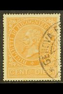 POSTAL IDENTITY 1874 10c Brown-orange, Sass. 1, Well Centred, Superb Used With Part Genova Cds. Cat €600 (£455) For More - Zonder Classificatie