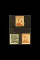 AEGEAN IS - NISIROS 1917 - 1922 20c Orange No Wmk, 1922 15c Grey And 20c Orange With Wmk, Sass 9/11, Very Fine Mint. (3  - Altri & Non Classificati