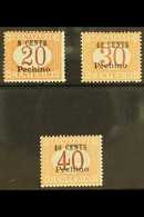 OFFICES IN CHINA - PEKING 1918 Postage Due Set , Sass S4, Superb Never Hinged Mint. (3 Stamps) For More Images, Please V - Otros & Sin Clasificación