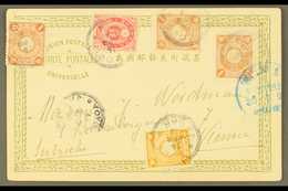 1900 POSTAL HISTORY Picture Postcard To Vienna, Franked With 1883-92 2s Rose & 1899-1908 1s X3, 5s, Each Tied By "KOBE 1 - Altri & Non Classificati