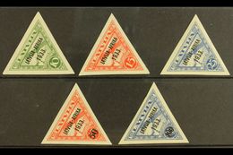 1933 NEVER HINGED MINT AIR CHARITY. Riga - Bathurst Flight Opt'd "Latvija - Africa 1933" Imperforate Set, Mi 220/24, SG  - Letland